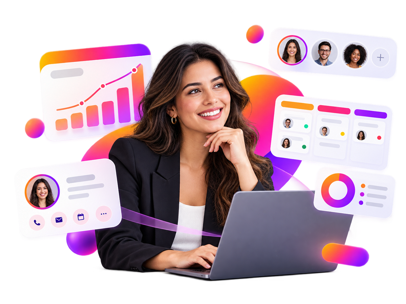 Visual da solução crm na plataforma ZQO